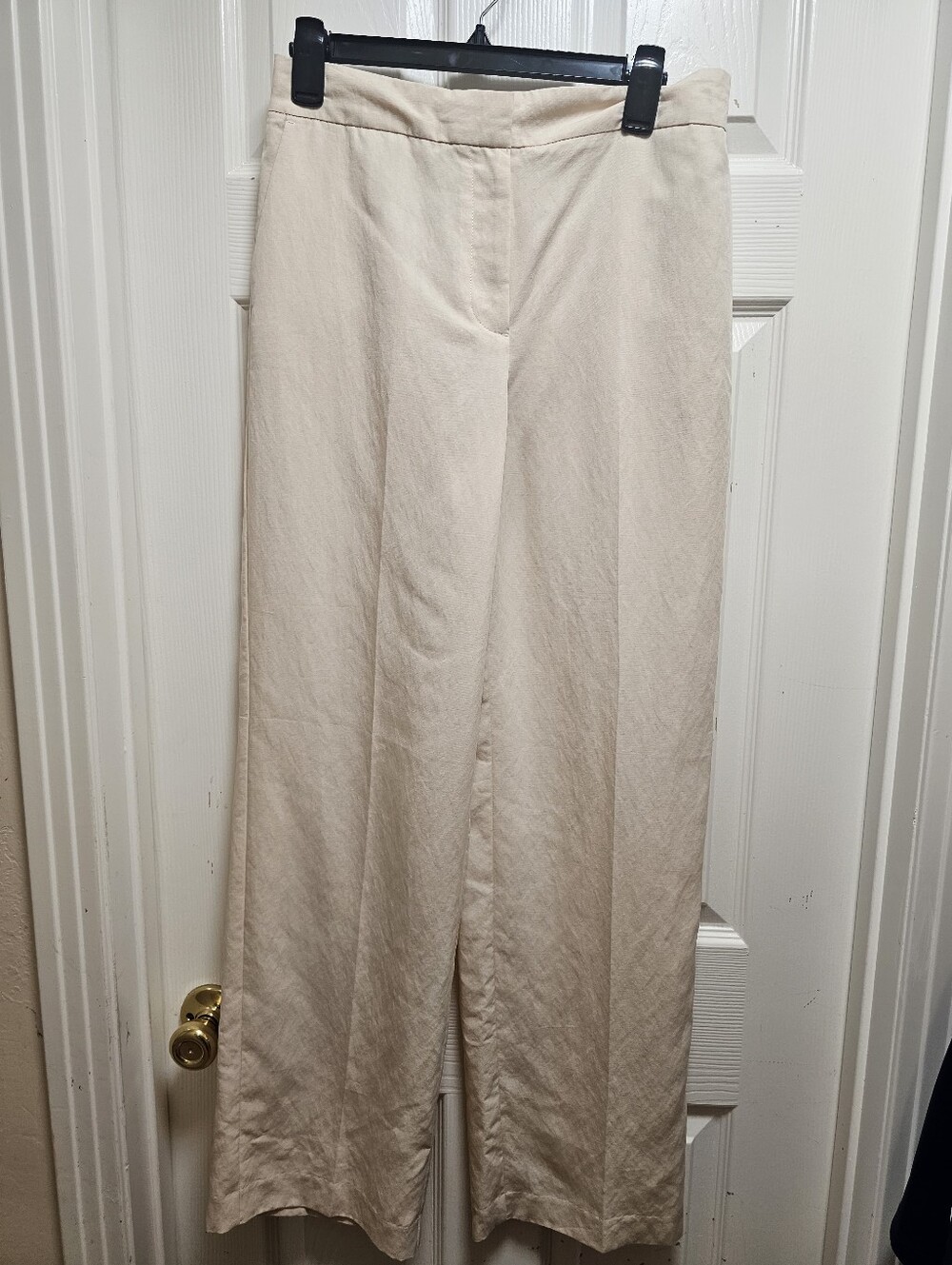 Zara NWT Beige Straight Leg Pants - Size M - Picture 2 of 12